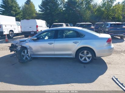 Lot #3035078220 2013 VOLKSWAGEN PASSAT 2.5L SE