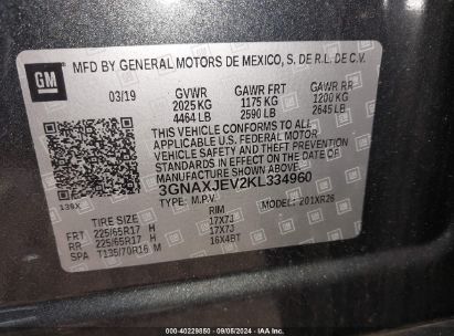 Lot #3035078211 2019 CHEVROLET EQUINOX LT