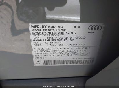 Lot #3037550431 2019 AUDI SQ5 3.0T PREMIUM