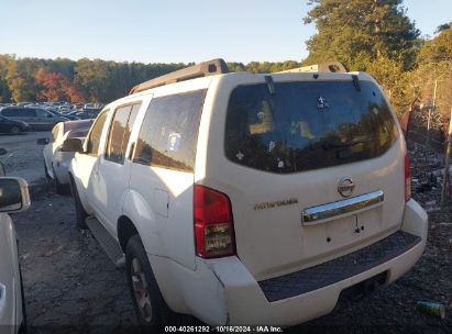 Lot #3035078056 2008 NISSAN PATHFINDER S