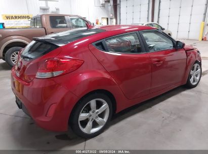 Lot #3035087801 2012 HYUNDAI VELOSTER BASE W/GRAY