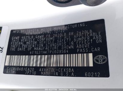 Lot #2992833381 2023 TOYOTA CAMRY SE HYBRID