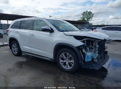 Lot #3032321622 2015 TOYOTA HIGHLANDER XLE V6