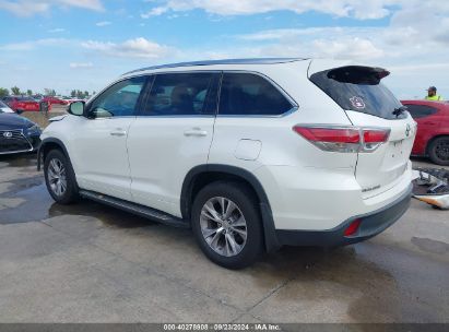 Lot #3032321622 2015 TOYOTA HIGHLANDER XLE V6