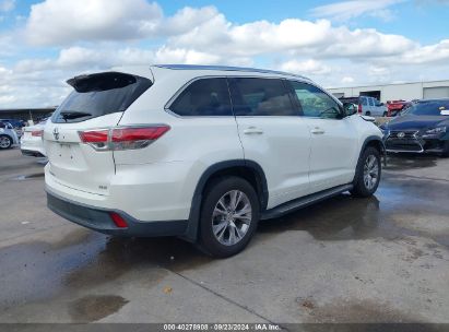 Lot #3032321622 2015 TOYOTA HIGHLANDER XLE V6