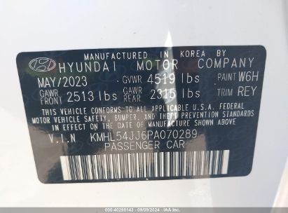 Lot #2997778757 2023 HYUNDAI SONATA HYBRID LIMITED