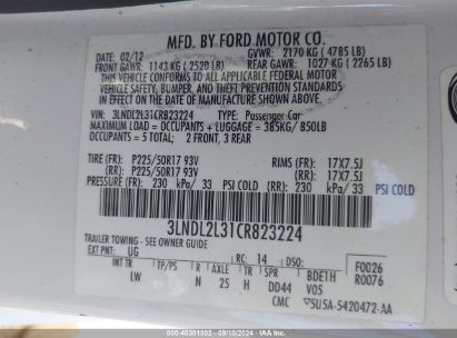 Lot #3000300686 2012 LINCOLN MKZ HYBRID