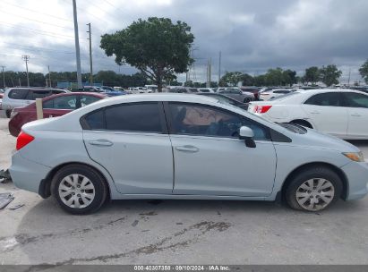 Lot #2992827286 2012 HONDA CIVIC LX