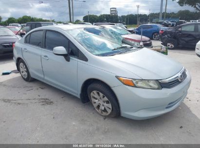 Lot #2992827286 2012 HONDA CIVIC LX