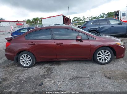 Lot #2992827274 2012 HONDA CIVIC EX-L