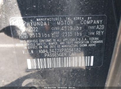 Lot #3056063018 2023 HYUNDAI SONATA HYBRID SEL