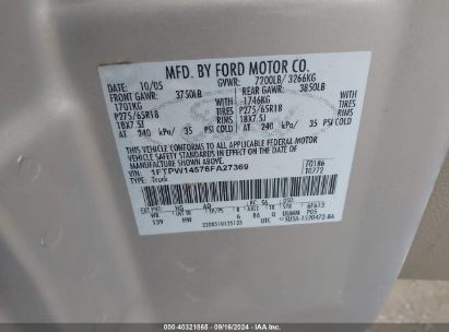 Lot #3035089873 2006 FORD F-150 FX4/LARIAT/XLT