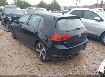 Lot #2992827517 2017 VOLKSWAGEN GOLF GTI AUTOBAHN 4-DOOR/S 4-DOOR/SE 4-DOOR/SPORT 4-DOOR