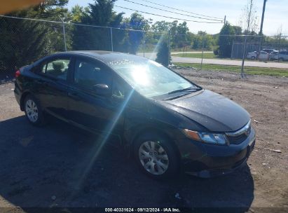 Lot #3052077528 2012 HONDA CIVIC LX