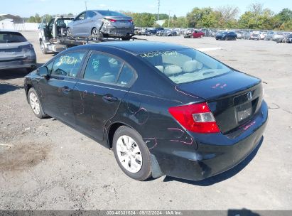 Lot #3052077528 2012 HONDA CIVIC LX