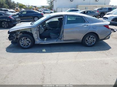 Lot #2995291929 2024 HYUNDAI ELANTRA HYBRID BLUE