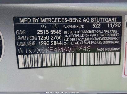 Lot #2992834170 2021 MERCEDES-BENZ AMG GT 43 4-DOOR COUPE