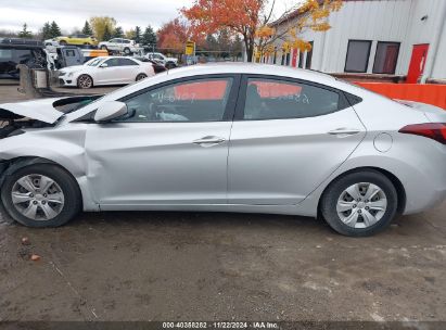 Lot #2996535357 2016 HYUNDAI ELANTRA SE