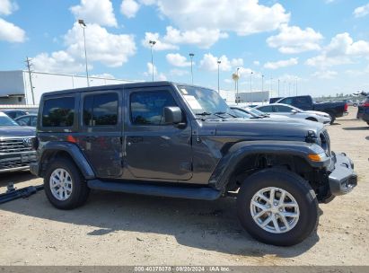 Lot #3050084586 2020 JEEP WRANGLER UNLIMITED SAHARA ALTITUDE 4X4