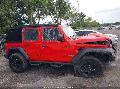 Lot #2992827434 2020 JEEP WRANGLER UNLIMITED SPORT S 4X4