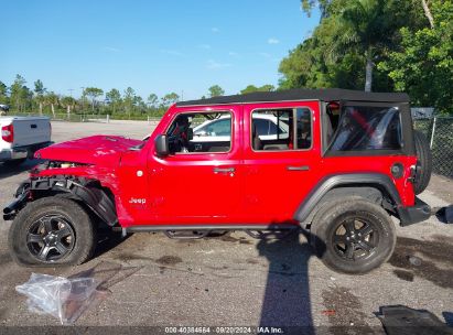 Lot #2992827434 2020 JEEP WRANGLER UNLIMITED SPORT S 4X4