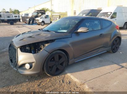 Lot #2997777879 2014 HYUNDAI VELOSTER TURBO W/BLACK