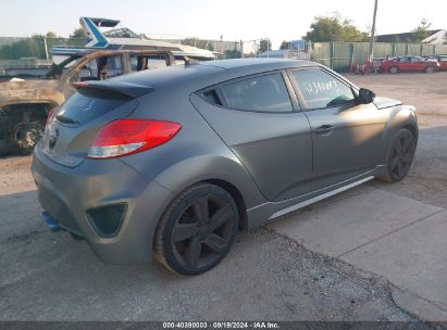 Lot #2997777879 2014 HYUNDAI VELOSTER TURBO W/BLACK