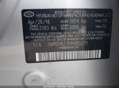 Lot #3042558721 2017 HYUNDAI ELANTRA SE