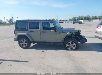 Lot #2992819912 2017 JEEP WRANGLER UNLIMITED SAHARA 4X4