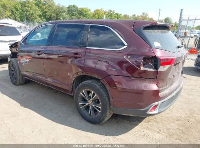 Lot #3045356749 2019 TOYOTA HIGHLANDER LE