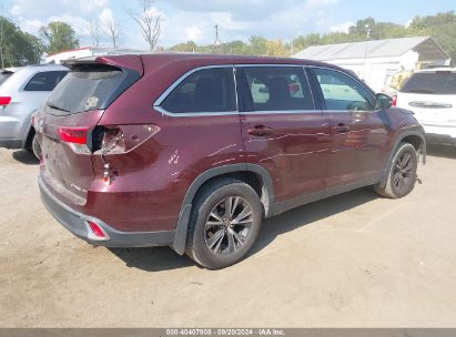 Lot #3045356749 2019 TOYOTA HIGHLANDER LE