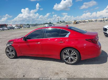 Lot #2996535160 2022 INFINITI Q50 SENSORY