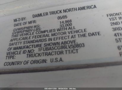 Lot #2992830370 2006 FREIGHTLINER CONVENTIONAL COLUMBIA