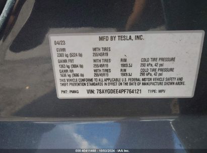 Lot #2992818058 2023 TESLA MODEL Y