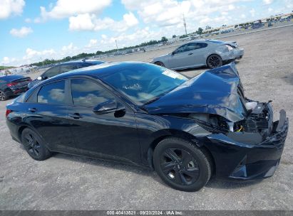 Lot #2989126831 2022 HYUNDAI ELANTRA HYBRID BLUE