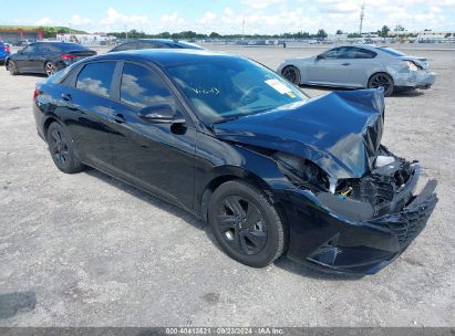 Lot #2989126831 2022 HYUNDAI ELANTRA HYBRID BLUE