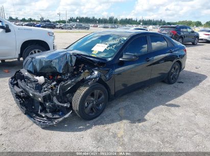 Lot #2989126831 2022 HYUNDAI ELANTRA HYBRID BLUE