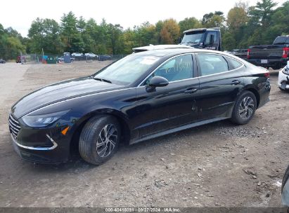 Lot #2997778266 2022 HYUNDAI SONATA HYBRID BLUE