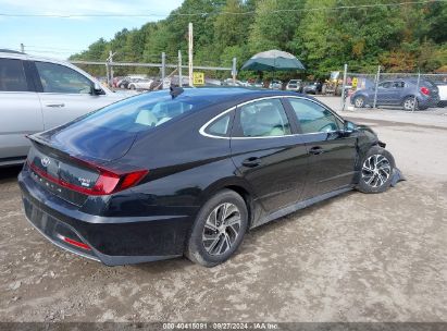 Lot #2997778266 2022 HYUNDAI SONATA HYBRID BLUE