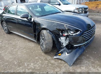 Lot #2997778266 2022 HYUNDAI SONATA HYBRID BLUE