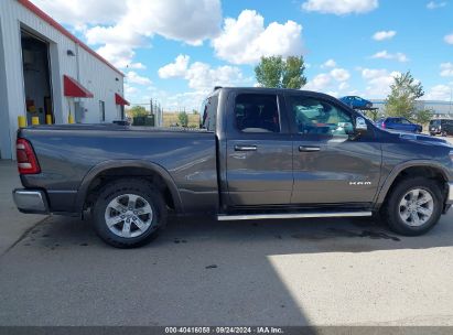 Lot #3035087230 2019 RAM 1500 LARAMIE QUAD CAB 4X4 6'4 BOX