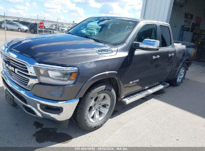 Lot #3035087230 2019 RAM 1500 LARAMIE QUAD CAB 4X4 6'4 BOX