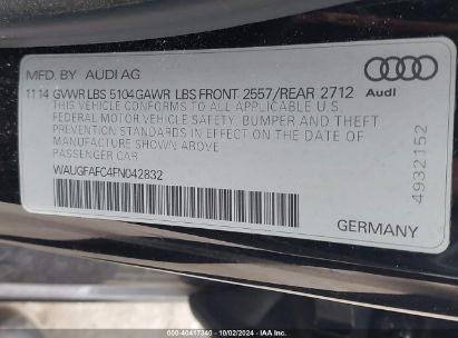 Lot #2996535112 2015 AUDI A6 2.0T PREMIUM