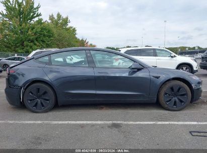 Lot #2992827661 2024 TESLA MODEL 3 REAR-WHEEL DRIVE