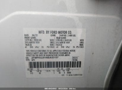 Lot #2996535078 2022 FORD EDGE SEL