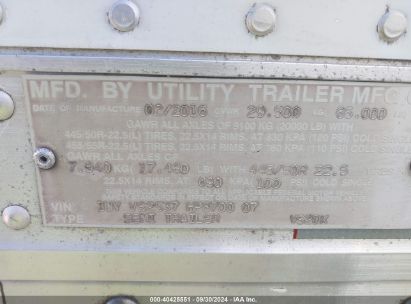 Lot #2992830715 2017 UTILITY TRAILER MFG UNKNOWN