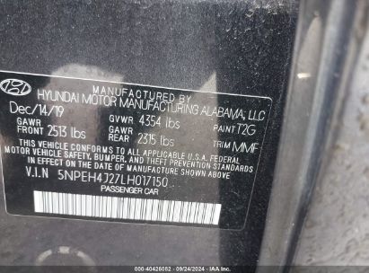 Lot #2997777818 2020 HYUNDAI SONATA LIMITED