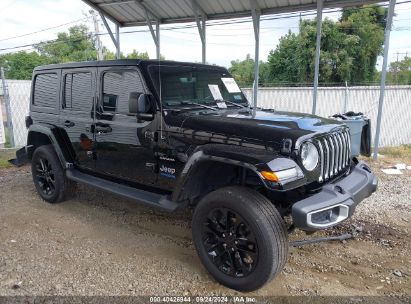 Lot #2992827590 2021 JEEP WRANGLER 4XE UNLIMITED SAHARA 4X4