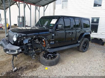 Lot #2992827590 2021 JEEP WRANGLER 4XE UNLIMITED SAHARA 4X4