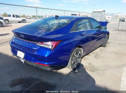 Lot #3035089629 2022 HYUNDAI ELANTRA HYBRID LIMITED